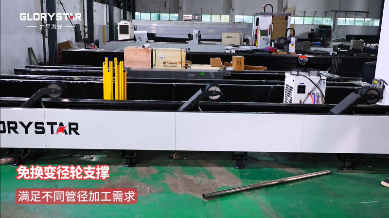 有精度！有速度！VS6012TG雙卡盤光纖激光管材切割機